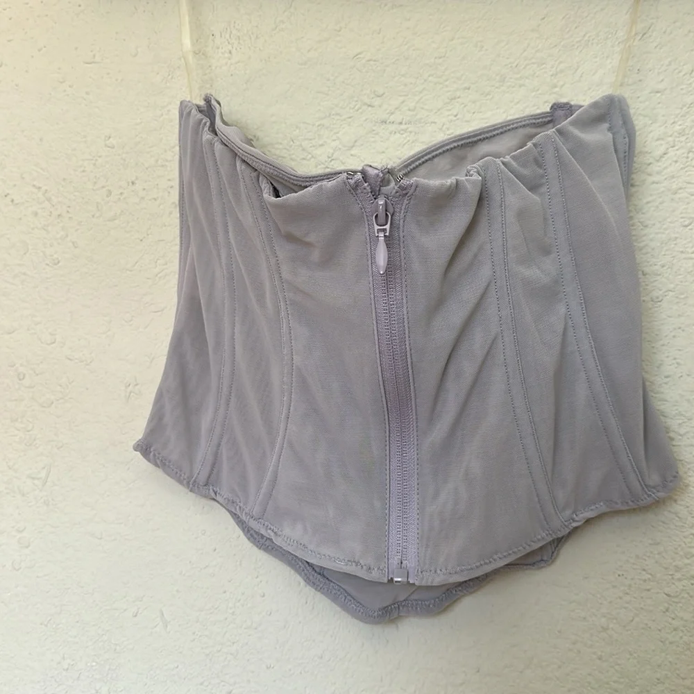 House of CB Silver Gray Corset Top - Picture 8 of 14